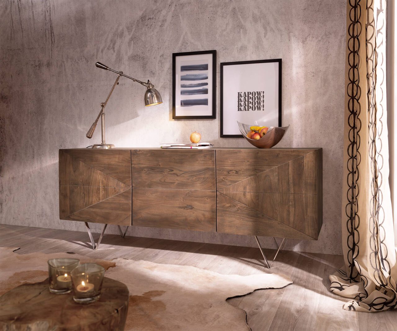 Auf diesem Bild zu sehen Sideboard von DELIFE in Braun